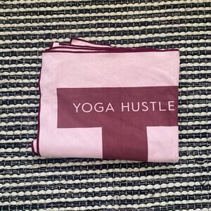 🌿 Yoga Hustle Pink Slip Grip Towel Mat Drop Cloth OS